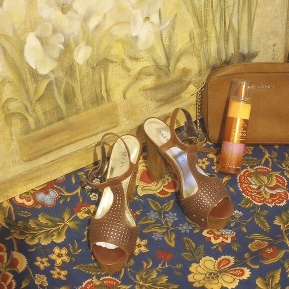 COPY - Bakers Brown Leather Sandal Heels!* - Picture 1 of 5